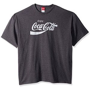 Coca-Cola Heren Eighties Coke T-shirt met korte mouwen, Charcoal Heather, X-large