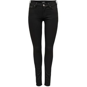 ONLY ONLBlush MW Skinny Jeans voor dames, met rits gecoat, joggingbroek, Black 1, S / 31L