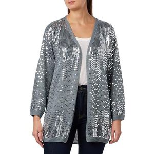 OCY Dames gebreide jas 11119500-OC01, grijs zilver, M/L, grijs/zilver, M/L