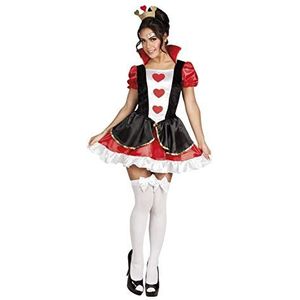 Boland - Hartenkoningin kostuum dames voor volwassenen, rood/zwart/wit, M, 83857