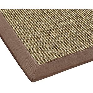 Vloermeister sisal tapijt modern hoogwaardige rand plat geweven modern 120x170 Bruin beige natuur