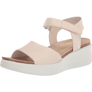 Ecco Vrouwen FLOWT Wedge Cork Sandalen, Kalksteen, 41 EU