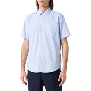 Seidensticker Men's Regular Fit Shirt met korte mouwen, lichtblauw, 44, lichtblauw, 44