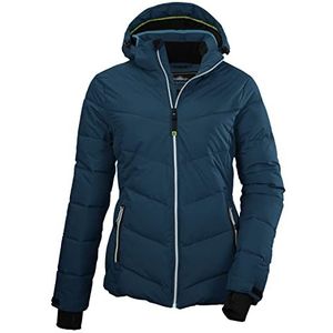 Killtec Dames gewatteerde jas/ski-jas met afritsbare capuchon en sneeuwvanger - KSW 289 WMN SKI JCKT, donkerturquoise, 50, 37956-000