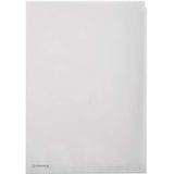 Exacompta - 50850E - zak met 50 hoekhoezen van transparant papier 110 g/m² - opening in L-vorm boven en rechts - formaat DIN A4 - kleur transparant wit