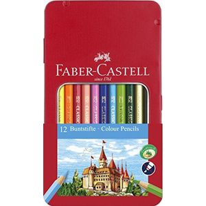 Faber-Castell 115801 - kleurpotlood hexagonaal, 12 stuks metalen etui