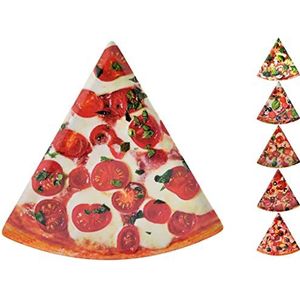 Home Driehoekige pizzaplaat, melamine, meerkleurig, 22 x 22 cm
