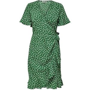 ONLY Onlolivia S/S Wrap Dress WVN Noos Jurk voor dames, Verdant green., 38
