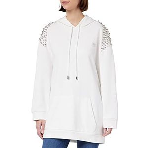 Pinko Kestista Luxe sweatshirt met capuchon voor dames, Z15_wit Nembo, M