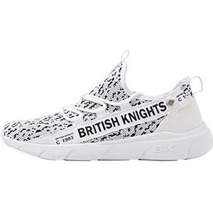 British Knights Heren Bennet Sneakers, wit, zwart, 46 EU