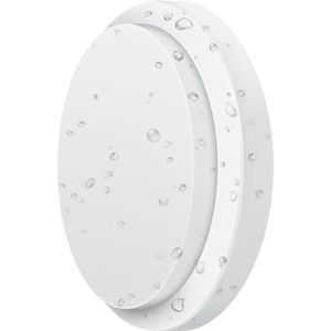 ANWIO Led-buitenverlichting, rond, wandlamp, 13 W, 4000 K, 980 lm, badkamerlamp, IP54-waterdicht, witte plafondlamp, 1 stuk