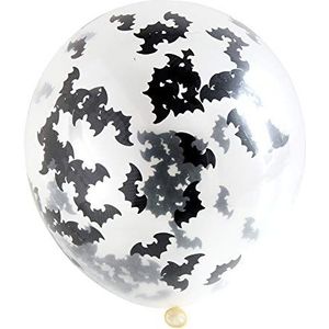 Folat - Ballonnen met Vleermuis Confetti 30cm - 4 stuks