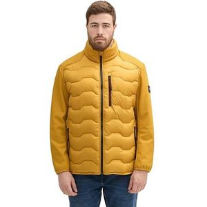 TOM TAILOR Plussize hybride herenjas met opstaande kraag, 35660 - Harvest Yellow, XXL