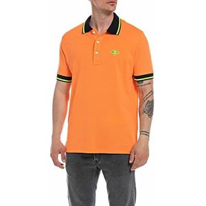 Replay Poloshirt voor heren, Oranje 449, L