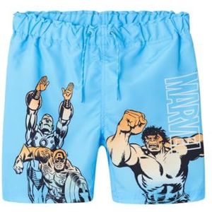NAME IT Nkmmakavel Marvel zwemshorts Mar zwemshorts voor jongens, Bluefish, 128