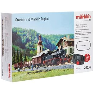 Märklin 29074 BR 74 Digitaal startpakket goederentrein tijdperk 3, spoor H0 modelspoorbaan, veel geluidsfuncties, met mobiel station en C-rails
