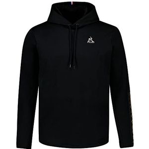 Le Coq Sportif Uniseks trui met capuchon, Zwart, XS