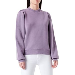 7 For All Mankind Sweatshirt met pofmouwen voor dames, paars, L