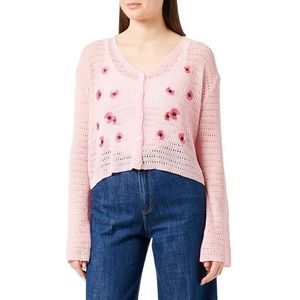 UCY Dames cropped gebreide jas 12422917-UC01, roze, M/L, roze, M/L