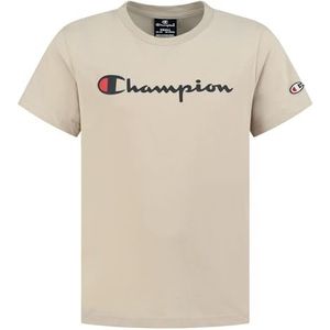 Champion Legacy American Classics B-S-s Crewneck T-shirt voor kinderen en jongens, Zilver Grijs, 11-12 jaar