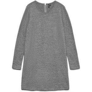VERO MODA Vmbella Ls JRS Noos Korte Zip Dress, Medium grijs (grey melange), M