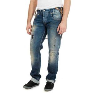 Herrlicher Tivo Denim Stretch Jeans voor heren, rechte pijpen, blauw (Digger 061), 31W x 32L