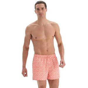 Dagi Heren bedrukte zwemshorts, roze (salmon), L