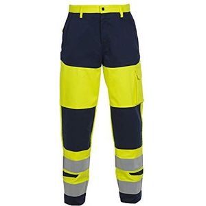 Hydrowear 043496YN-62 S MELROSE Venture Line High-Vis werkbroek, Hi-Vis geel/marineblauw, maat 62/S