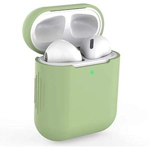 StyleDesign Beschermhoes, compatibel met AirPods (1e en 2e generatie), siliconen, lichtgroen