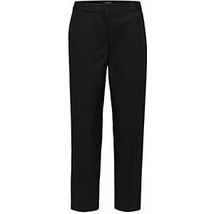 SELECTED FEMME Dames Slfemilo Mw Cropped Pant Noos broek, zwart (black/black), 34