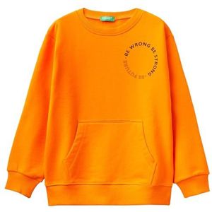 United Colors of Benetton Sweatshirt met capuchon voor kinderen en jongens, Oranje 0g7, 150