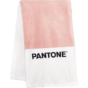 PANTONE™ Sherpa-bank- en dekbed, dubbellaags, ultrazacht en behaaglijk, warme en wasbare winterfleecedeken, uitstekend comfort, ook ideaal als bankplaid en sprei voor eenpersoonsbedden, 130 x 160 cm