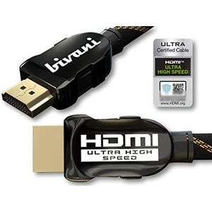 bivani Certified 8K HDMI 2.1a-kabel, 4 meter, 48 Gbps premium Ultra High Speed HDMI-kabel gecertificeerd, HDR10+, High Speed Ethernet, PS5 en Xbox Series X Ready, nylon mantel, Elite-serie, 4 m