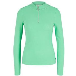 TOM TAILOR Denim Dames T-shirt met lange mouwen 1035379, 11052 - Strong Green, XL
