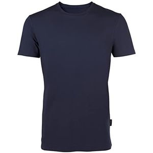 HRM Heren Luxe Ronde Hals T-shirt, Navy, Maat 5XL I Premium Heren T-shirt met Ronde Hals Gemaakt van 100% Organisch Katoen I Basic T-shirt Wasbaar tot 60°C, Hoogwaardige & Duurzame Herenkleding