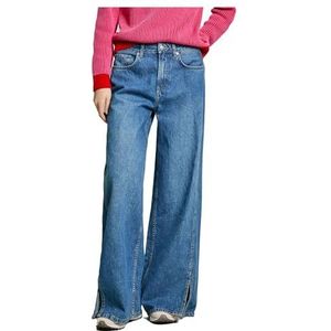 Pepe Jeansvoor vrouwen. PL205001 Wijde jeans Split blauw (25/30), Casual, Denim, Biologisch katoen, Duurzaam