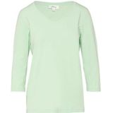 T-shirt - Relaxte Stijl - V-hals - 3/4-mouwen - Normale Pasvorm - Effen Look