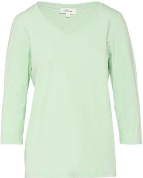 T-shirt - Relaxte Stijl - V-hals - 3/4-mouwen - Normale Pasvorm - Effen Look