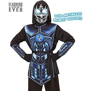 Cyber Ninja (hooded coat, tabard, riem, armbeschermers, masker met knipperende lichtogen en 3 robotvoice geluiden) (3 x AAA batterijen inbegrepen) - (164 cm / 14-16 jaar)