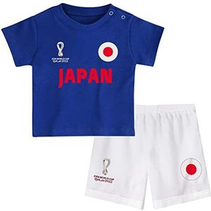FIFA Unisex Kids Officiële Fifa World Cup 2022 Tee & Short Set - Japan - Home Country Tee & Shorts Set (pak van 1), Blauw, 18 Maanden