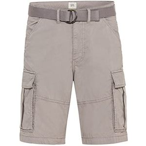 camel active Heren cargoshorts bermuda met riem, grijs, 31