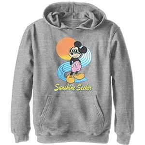 Disney Characters Sunshine Seeker Boy's Hooded Pullover Fleece, Athletic Heather, Small, Athletic Heather, S