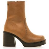 Oasis - mtng - Enkellaarsje - Bruin - Leer - Ritssluiting