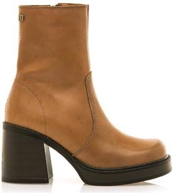 Oasis - mtng - Enkellaarsje - Bruin - Leer - Ritssluiting