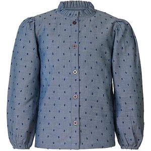 Noppies Aledo Blouse voor meisjes en meisjes met lange mouwen, Vintage Blue - P146, 116 cm