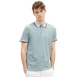 TOM TAILOR Basic piqué poloshirt voor heren, 28129 - Light Ice Blue, L