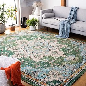 Safavieh Modern chique tapijt voor woonkamer, eetkamer, slaapkamer - Madison Collection, korte pool, zilver en ivoor, 160 x 229 cm