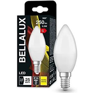 BELLALUX LED lamp, voet: E14, Warm Wit, 2700 K, 3,20 W, vervangt 25 W gloeilamp, ST CLAS B, 6-pak