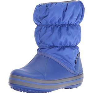 Crocs Winter Puff Boot Kids Sneeuwlaarzen uniseks-kind, Blue Cerulean Blue Light Grey, 24/25 EU