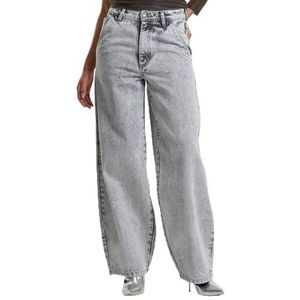 Urban Classics - Damesjeans - New Dark Blue Washed - Taps Toelopende Baggy Jeans